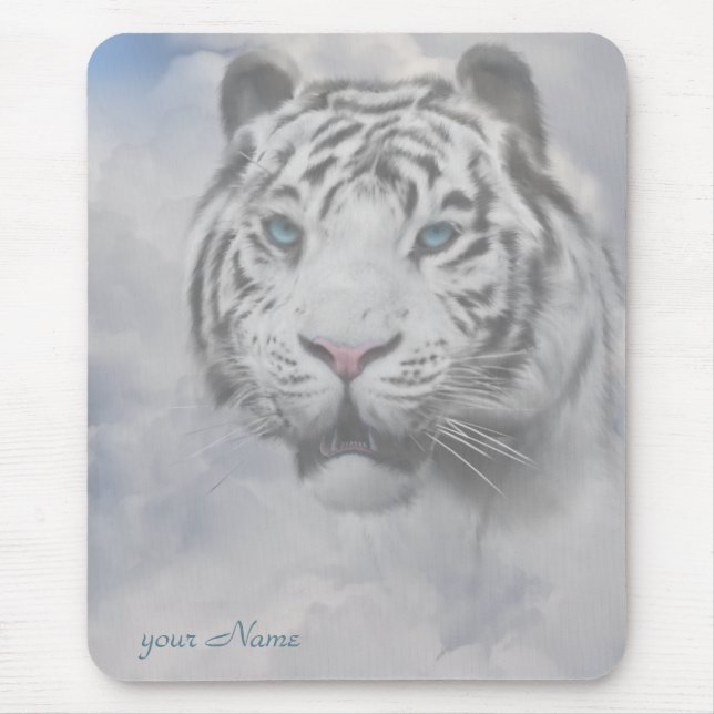 White Tiger Mousepad (Front)