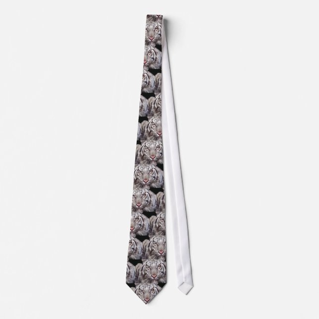 White Tiger Neck Tie (Front)