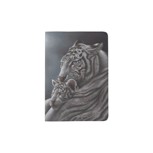 White Tiger Passport Holder (Front)