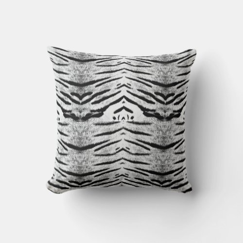 White tiger pattern   throw pillow