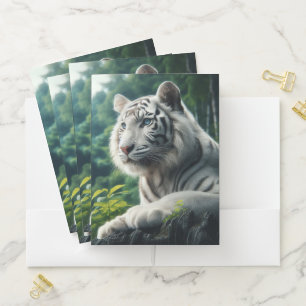 White Tiger Pocket Folder