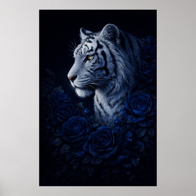 White Tiger Portrait – Calm Power and Silent Gaze Poster (Front)