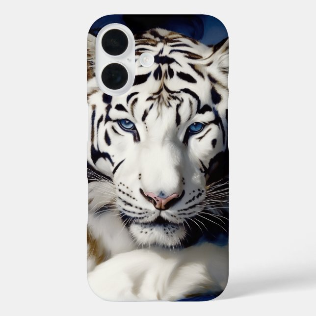 White Tiger Portrait  Case-Mate iPhone Case (Back)