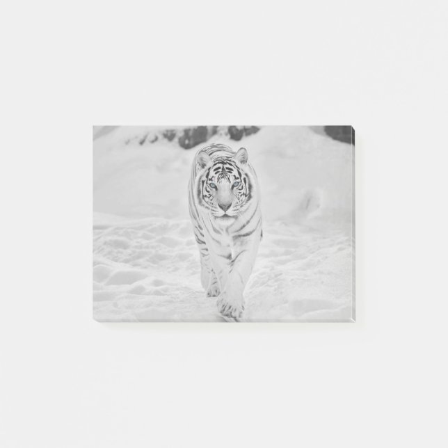 White 🐅 Tiger Post-it Notes (Front)