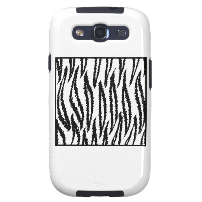 White Tiger Print. Tiger Pattern. Samsung Galaxy S3 Case