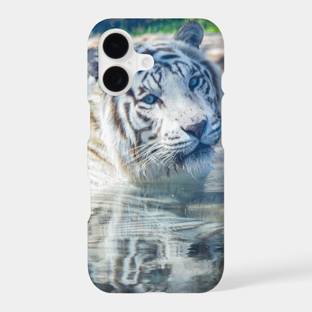 White Tiger reflection Iphone Case (Back)