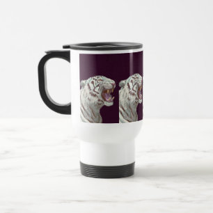 White Tiger Roar Travel Mug