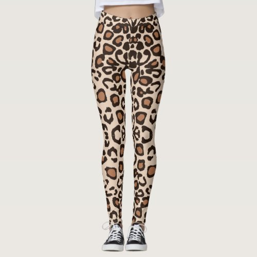 White tiger Safari Print Leggings