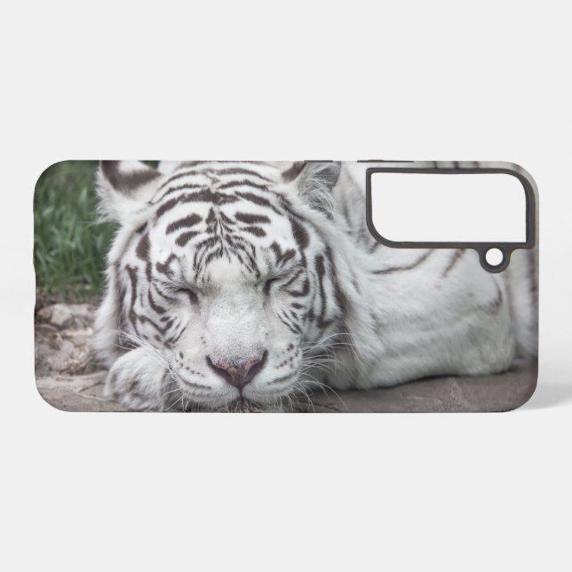White Tiger Samsung Galaxy Case (Back Horizontal)