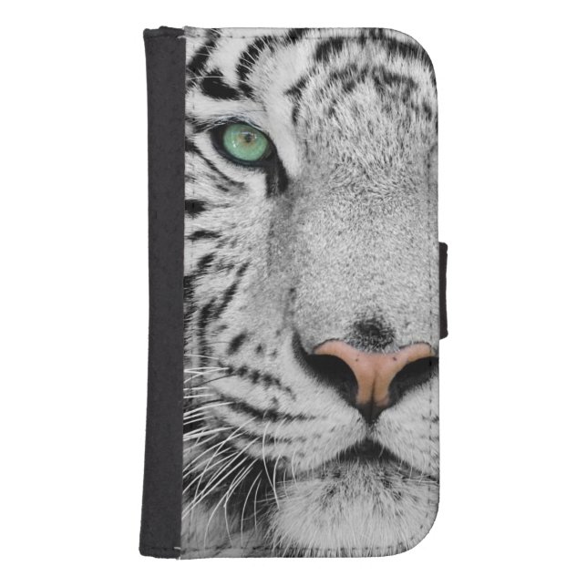 White Tiger Samsung Galaxy Wallet Case (Front)