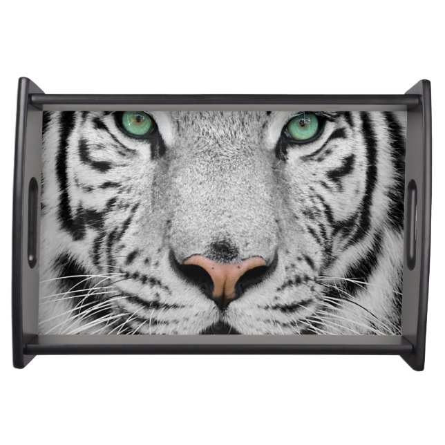 White Tiger Serving Tray (Front)
