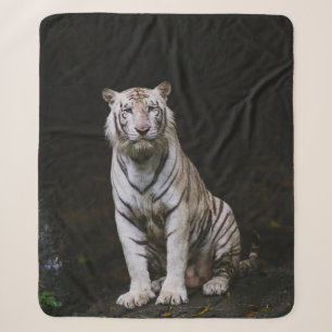 WHITE TIGER SHERPA BLANKET