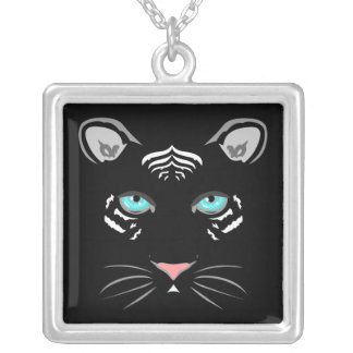 White Tiger Silver Plated Necklace
