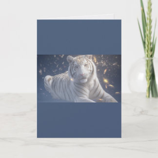 White Tiger Starlight Portrait Card