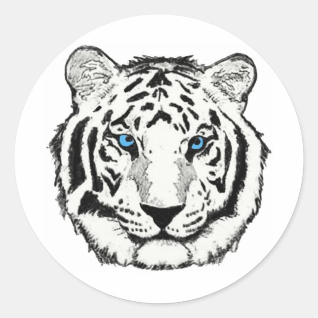 White tiger sticker (Front)