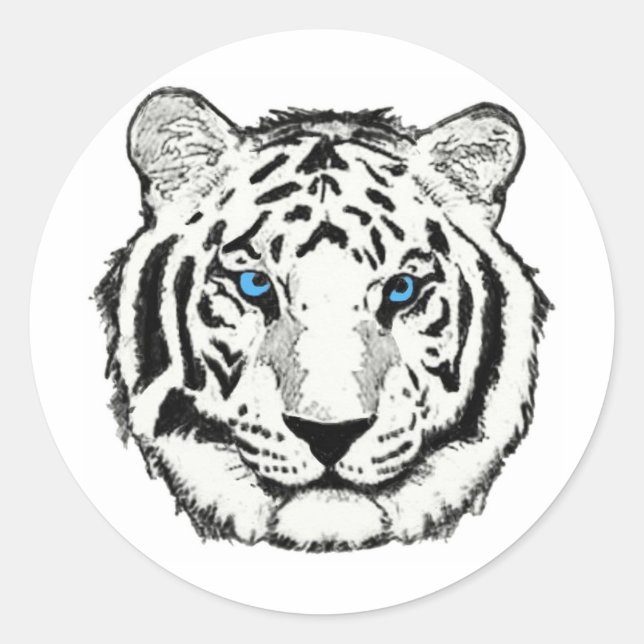 White Tiger Sticker (Front)