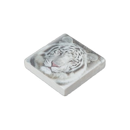 White Tiger Stone Magnet