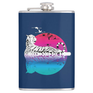 White Tiger Sunset Flask