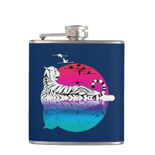  White Tiger Sunset Flask