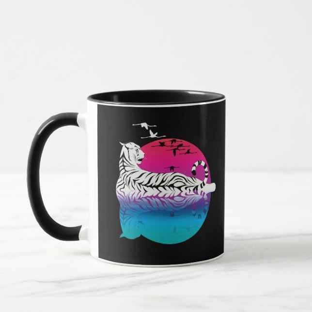 White Tiger Sunset Mug (Left)