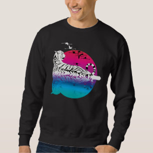 White Tiger Sunset  Sweatshirt