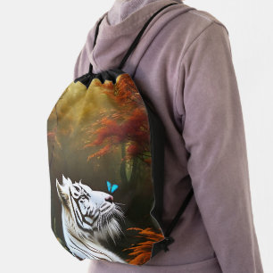 White Tiger Those Loving Moments, Drawstring Bag