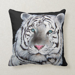 White Tiger Throw Pillow