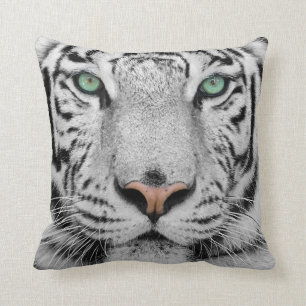 White Tiger Throw Pillow