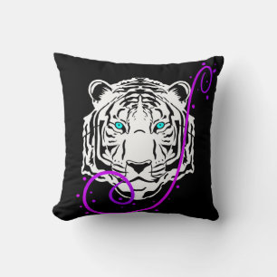 White Tiger Throw Pillow
