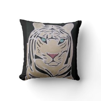 WHITE TIGER THROW PILLOW- THROW PILLOW