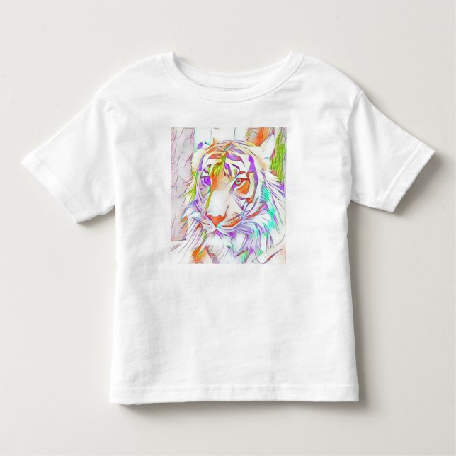 White tiger toddler t-shirt (Front)