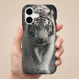 White Tiger Walking Through Smoke iPhone 17 Case
