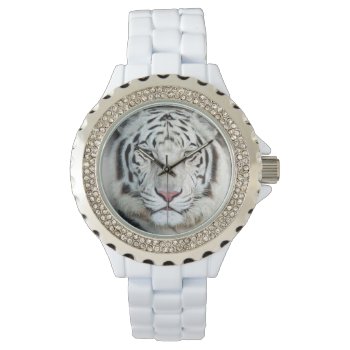 White Tiger Watch by rosstreasuresetc at Zazzle
