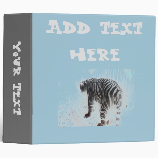 White Tiger Wild Animal Binder (Front/Spine)