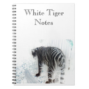 White Tiger Wild Animal Notebook