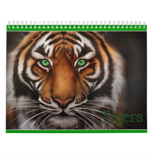 white tigers blue eyes calendar