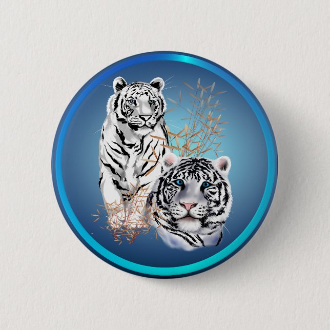 White Tigers -Buttons Pinback Button (Front)