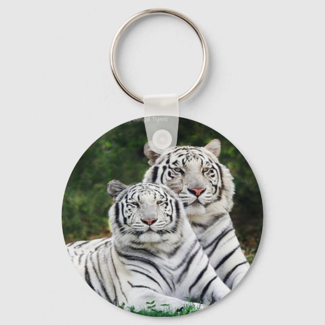 White Tigers Keychain (Front)