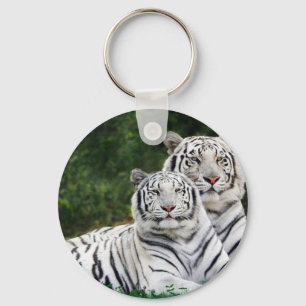 White Tigers Keychain