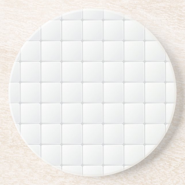 White tile drink coaster (Front)
