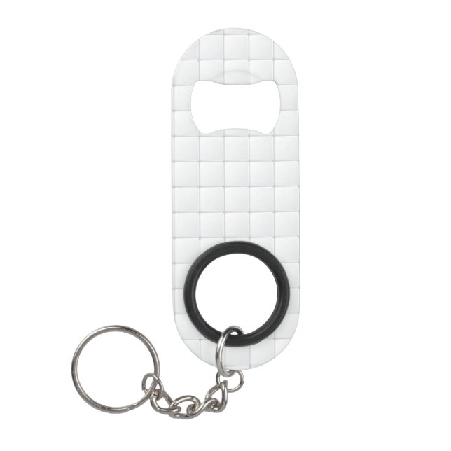 White tile keychain bottle opener (Front)
