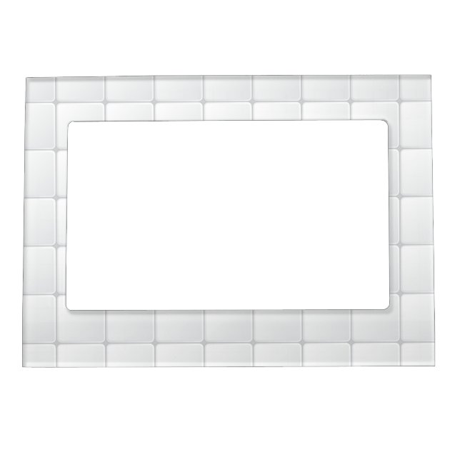 White tile magnetic photo frame (Front)