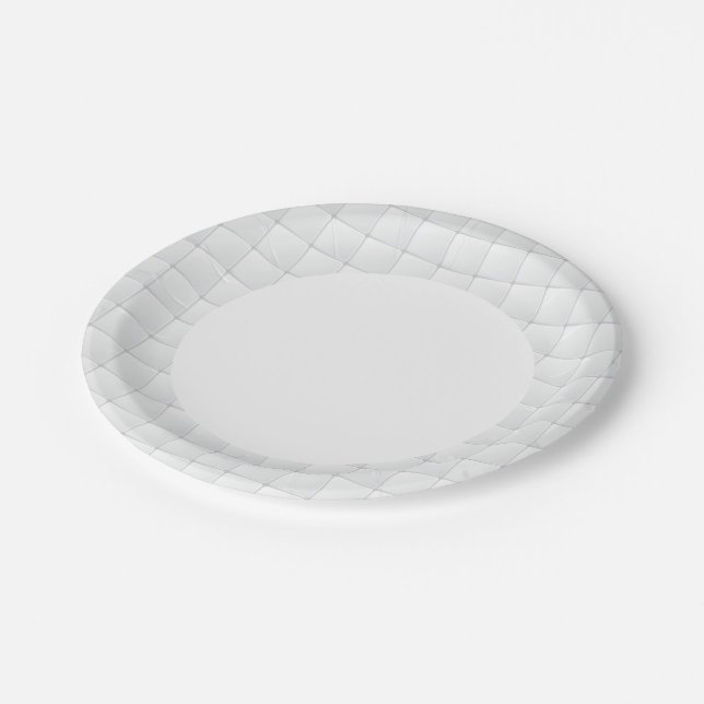 White tile paper plates (Angled)