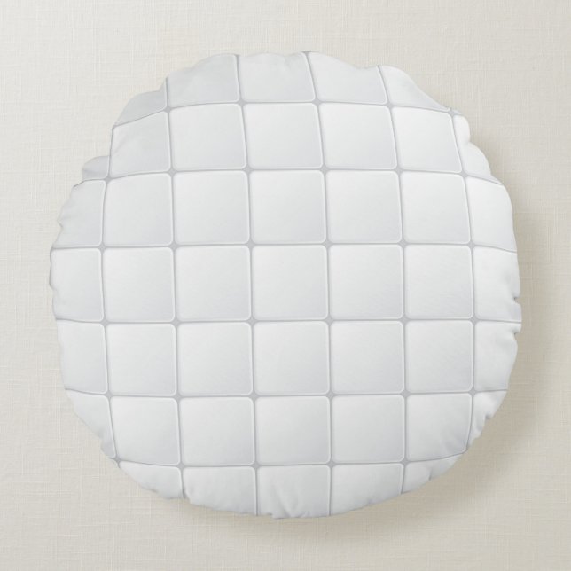 White tile round pillow (Front)