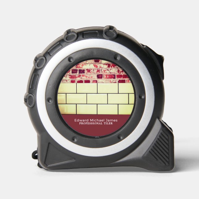 White Tiles, Floorer, Tile Installer Tape Measure (Front)