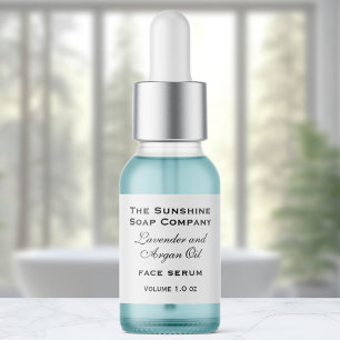 White tiny bottle dropper bottle label