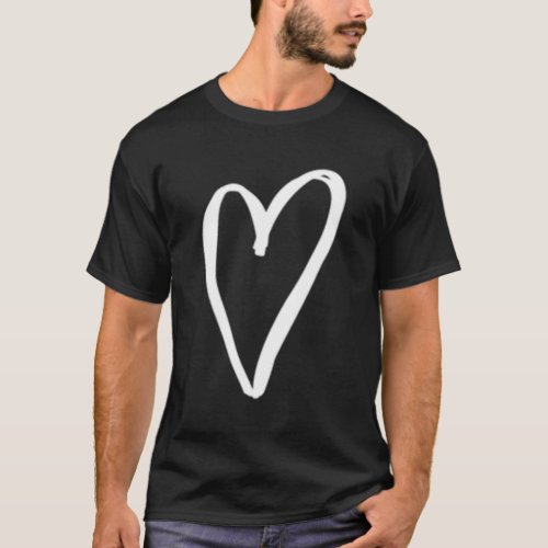 White Tiny Heart Pocket ValentineS Day Love T_Shirt