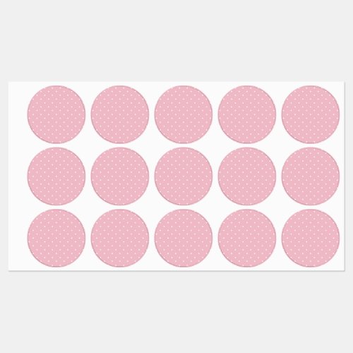 White Tiny Polka Dots Print Dotted Pattern Labels