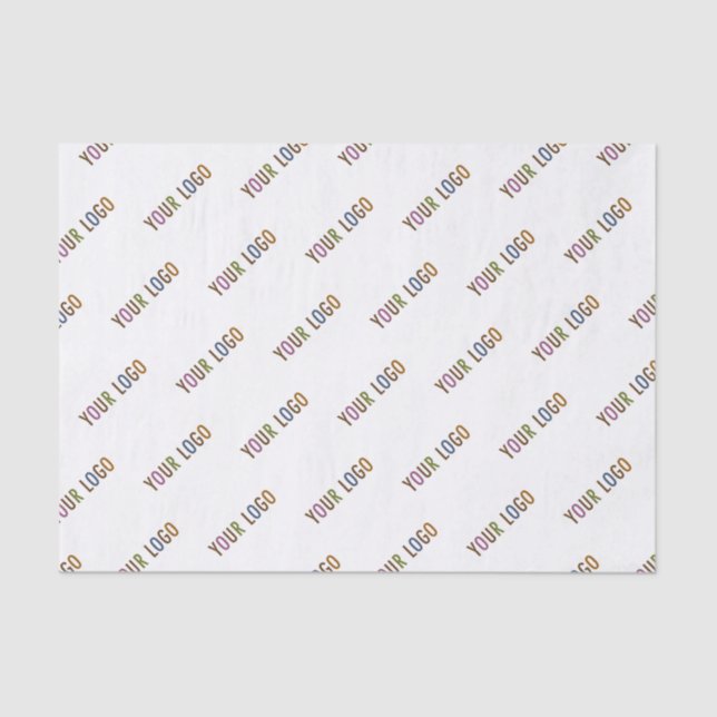 White Tissue Paper with Company Logo Custom Print (Front)