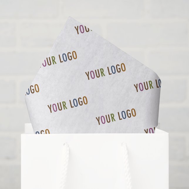White Tissue Paper with Company Logo Custom Print (Gift Bag)